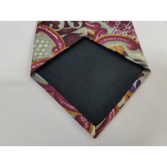 Wembley Silk Tie With Multicolor Paisley & Geometric Print - Picture 8 of 8
